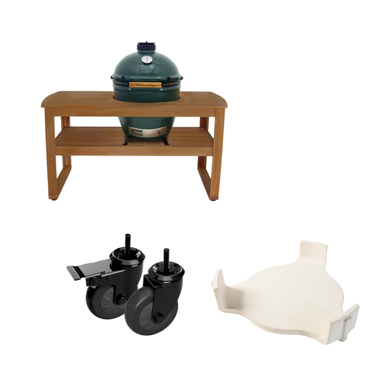 Big Green Egg Large in Eucalyptus tafel + Conveggtor