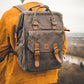 Juneau Vintage Gewaxte Rugzak - Kaki