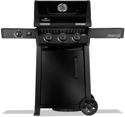 Napoleon Freestyle™ 365, 3 hoofdbranders, zijbrander en deur, zwart