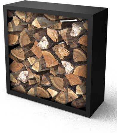 Coffre de rangement Beltza en bois noir - 100 x 150 cm