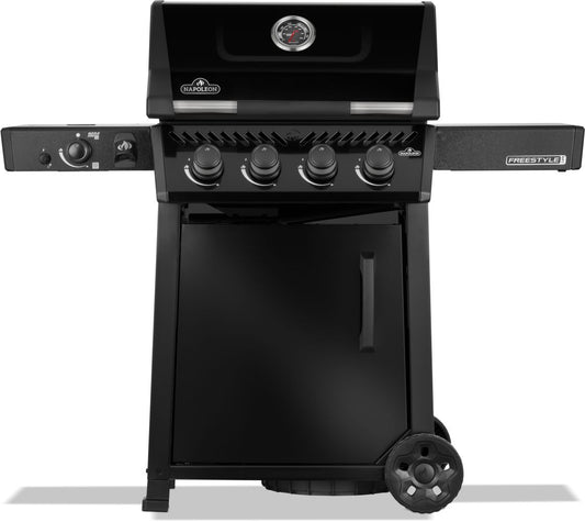 Napoleon Freestyle™ PRO 425, 4 hoofdbranders, SIZZLE ZONE™ zijbrander en deur, zwart