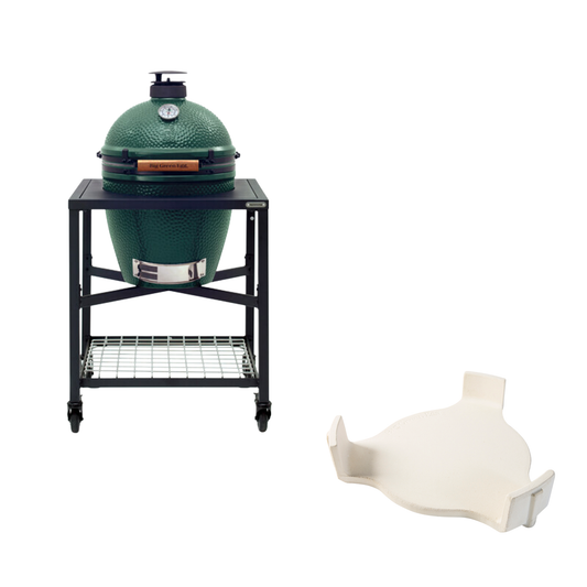 Big Green Egg Large in Egg Frame + Conveggtor
