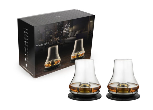 PEUGEOT Degustatieset 2 x Whiskyglas + Onderzetter