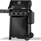Napoleon Freestyle™ 365, 3 hoofdbranders, zijbrander en deur, zwart