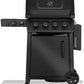 Napoleon Phantom Freestyle™ PRO 425, met RVS roosters en deur, mat zwart