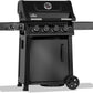 Napoleon Freestyle™ PRO 425, 4 hoofdbranders, SIZZLE ZONE™ zijbrander en deur, zwart
