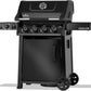 Napoleon Freestyle™ PRO 425, 4 hoofdbranders, SIZZLE ZONE™ zijbrander en deur, zwart