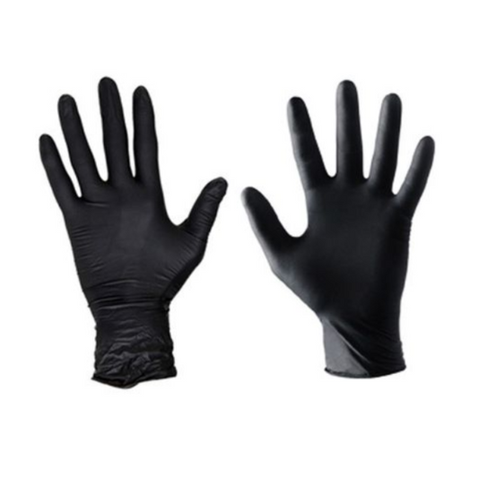 Nitril handschoen poedervrij zwart L (100 stuks)
