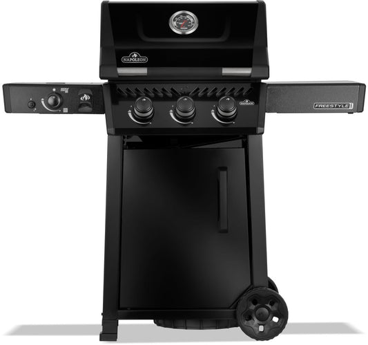 Napoleon Freestyle™ PRO 365, 3 hoofdbranders, SIZZLE ZONE™ zijbrander en deur, zwart