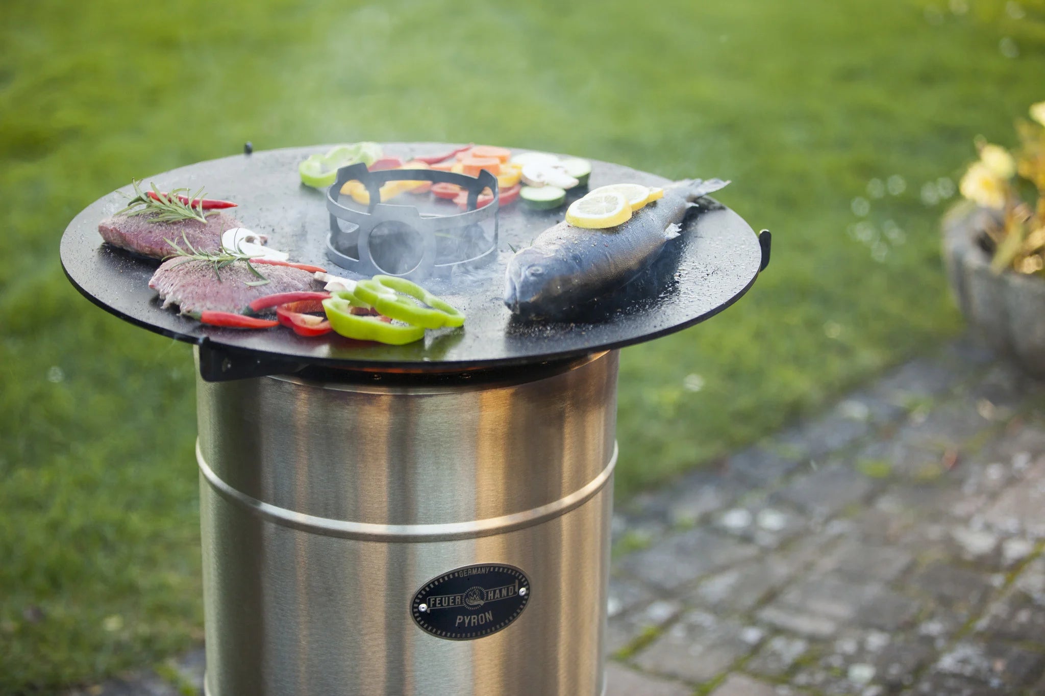 Plaque De Cuisson Pyron Pour Barbecue Feuerhand - Plancha Acier 57cm, Zones De Température, Fabrication Allemande - 7