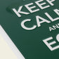 Big Green Egg Tekstbord groen ‘Keep calm and EGG on’